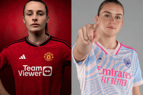 Ella Toone will clash with former team mate Alessia Russo as Man Utd face Arsenal in the WSL this Friday. Cr. Getty Images.
