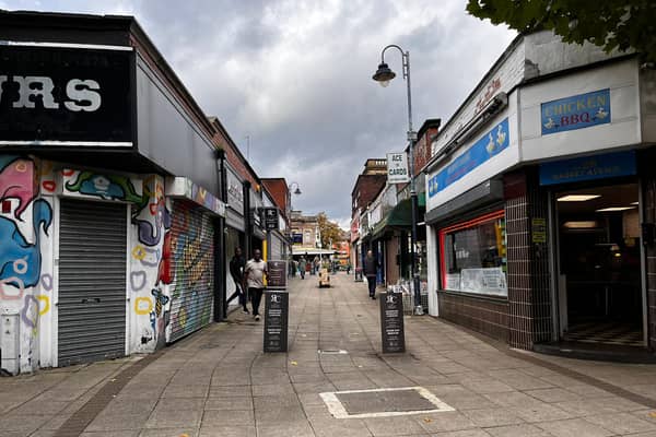 There are a number of empty units in Ashton town centre. 
