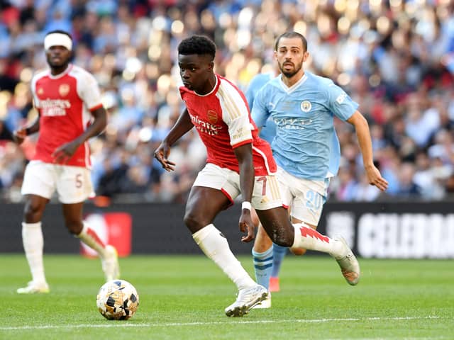 Bukayo Saka is a major injury doubt for Arsenal ahead of Sunday's Premier League game against Manchester City.