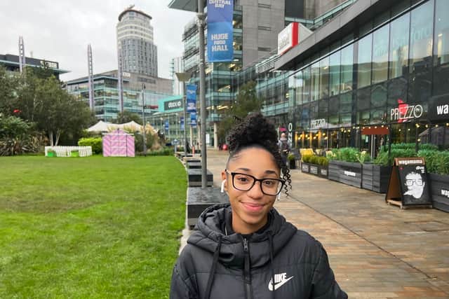 20-year-old  Terayia Stapleton is studying broadcast journalism at the University of Salford. Credit: LDRS