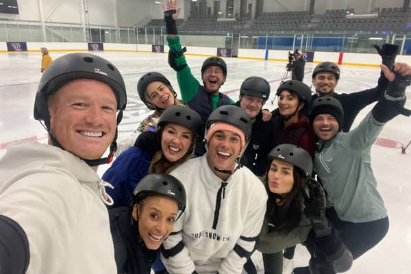 Ricky Hatton with his fellow Dancing On Ice contestants. Picture: @HitmanHatton/X