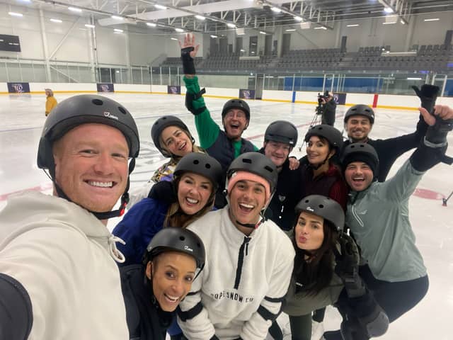 Ricky Hatton with his fellow Dancing On Ice contestants. Picture: @HitmanHatton/X