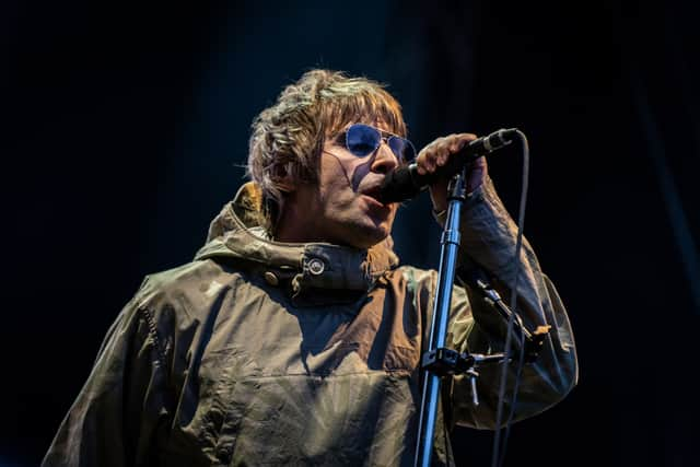 Liam Gallagher performs during a concert at the South of the Sun festival in Soendermarken in Copenhagen, on June 10,2022. - Denmark OUT (Photo by Emil Helms / Ritzau Scanpix / AFP) / Denmark OUT (Photo by EMIL HELMS/Ritzau Scanpix/AFP via Getty Images)