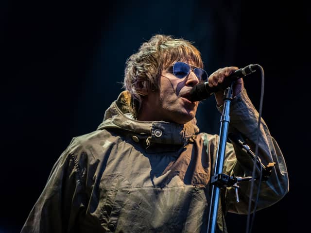 Liam Gallagher performs during a concert at the South of the Sun festival in Soendermarken in Copenhagen, on June 10,2022. - Denmark OUT (Photo by Emil Helms / Ritzau Scanpix / AFP) / Denmark OUT (Photo by EMIL HELMS/Ritzau Scanpix/AFP via Getty Images)