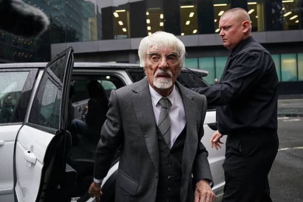 Former F1 boss Bernie Ecclestone has been sentenced to 17 months in prison suspended for two years after pleading guilty to a fraud charge. (Credit: Lucy North/PA Wire)