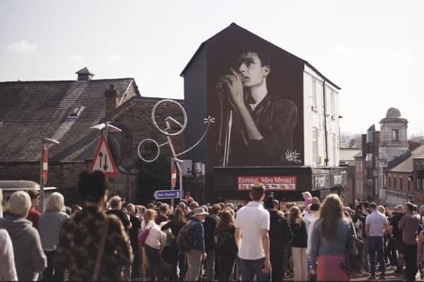 The mural of Ian Curtis in Macclesfield (Photo: Cheshire East Council)