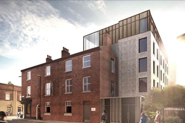 CGI of new high-end hotel off Liverpool Road, Manchester
