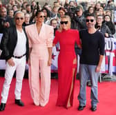 Britain's Got Talent Judges (L-R) Bruno Tonioli, Alesha Dixon, Amanda Holden and Simon Cowell pose during the "Britain's Got Talent" Photocall at The Lowry on February 08, 2023 in Manchester, England. (Photo by Dominic Lipinski/Getty Images)
