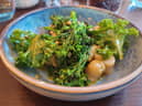 Homemade gnocchi with tarragon pesto at Greens in West Didsbury 