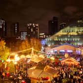 Exchange Square during the Manchester Christmas Markets. 