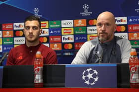 Diogo Dalot and Erik ten Hag faced the media ahead of Manchester United's Champions League match against Copenhagen on Tuesday.