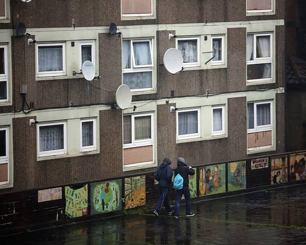 Falinge Estate in Rochdale. The Greater Manchester borough is currently facing a housing crisis, with 10,000 people waiting for homes and a five-year waitlist.  Photo by Christopher Furlong/Getty Images)