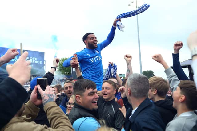 Stockport County's march up the football league started back in 2022 (Photo: Getty) 