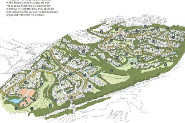 Indicative proposals for Godley Green garden village. Photo: Tameside council.