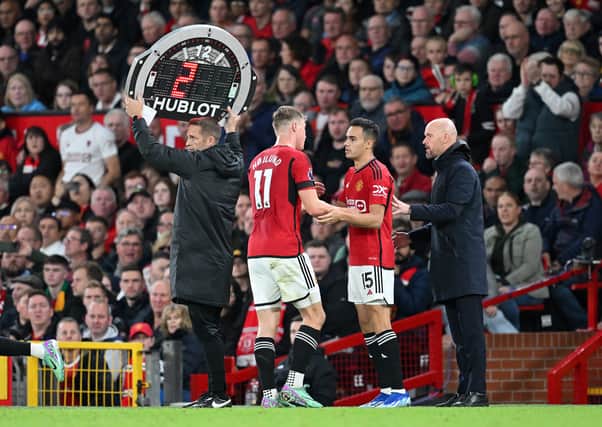 Rasmus Hojlund was replaced in the latter stages of Manchester United's defeat to Manchester City on Sunday.