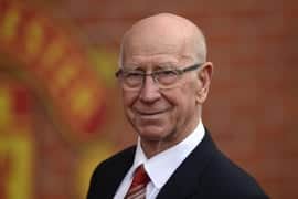 Sir Bobby Charlton - one of England's greatest players who continued his association with Manchester United up until his death. 