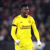 Andre Onana has been training despite a shoulder niggle. (Image: Getty Images)