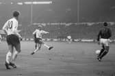 Sir Bobby Charlton scores England's second goal in their World Cup semi-final against Portugal back in 1966