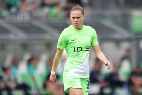 Ewa Pajor was linked with a big money move to Manchester United yesterday. Cr. Getty Images