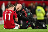 Rasmus Hojlund and Christian Eriksen were replaced with injuries in Manchester United's win over Luton Town.