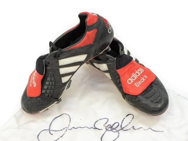 David Beckham's England boots stitched with 'Beck's' not 'Becks'