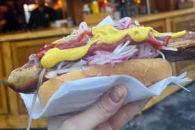 The Bratwurst we bought at Manchester's Christmas Markets 