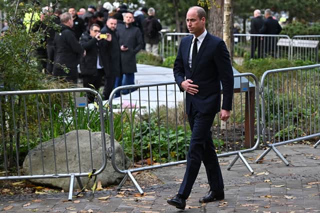 Prince William arrives at Manchester Cathedral 