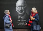Manchester United fans turned out at Old Trafford to pay a final farewell to Sir Bobby Charlton 