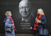 Manchester United fans turned out at Old Trafford to pay a final farewell to Sir Bobby Charlton 