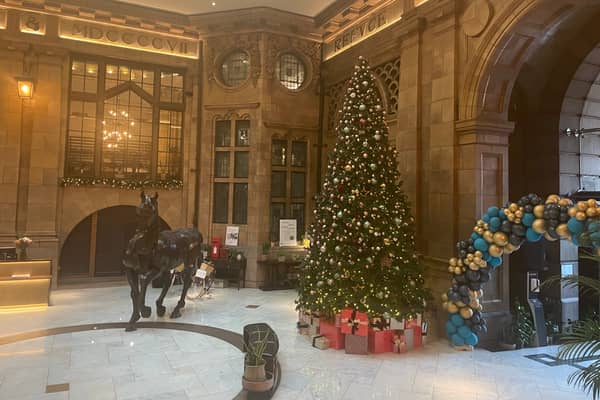 NationalWorld reporter Rochelle Barrand stayed at the Kimpton Clocktower hotel to experience the brand's new Anthropologie partnership. Pictured is the hotel's reception area including its signature bronze horse statue. Photo by Rochelle Barrand.