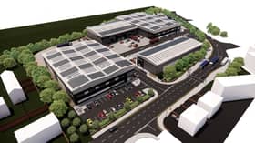 A CGI of the new logistics hub in Salford 
