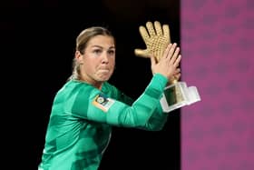 Mary Earps wins the FIFA Golden Glove award following the World Cup final