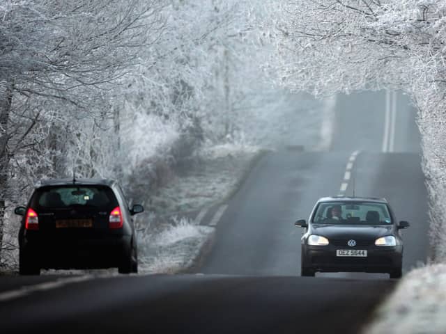 Driving in wintry conditions.