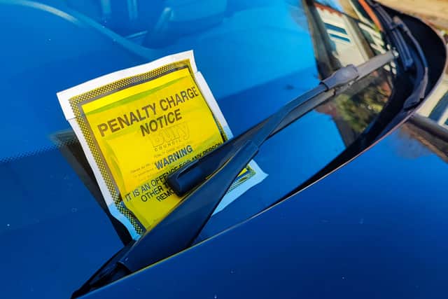 The penalty charge notice which Chris Burton received while dropping his dad at a hospital appointment. 