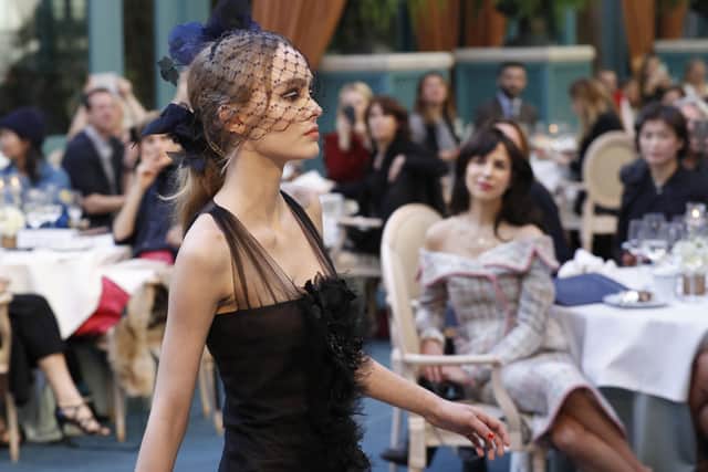 Lily-Rose Depp walks at Chanel's Métiers d'Art show in Paris, 2016. Photo: Getty Images