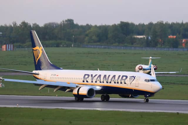 A Ryanair flight was forced to divert to Liverpool John Lennon Airport. Image: AFP via Getty Images