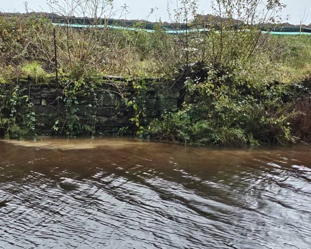 Residents in Littleborough, Rochdale have identified "pollution" in Rochdale Canal next to the site of a former chemical works. Picture: Adrian Griffiths. 