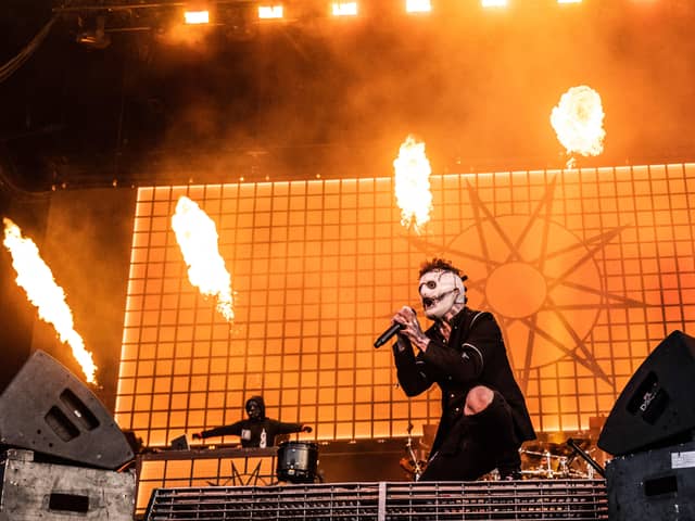 American band Slipknot performs on the Pandaemonium stage during the heavy metal music Festival Copenhell, in Copenhagen, Denmark,