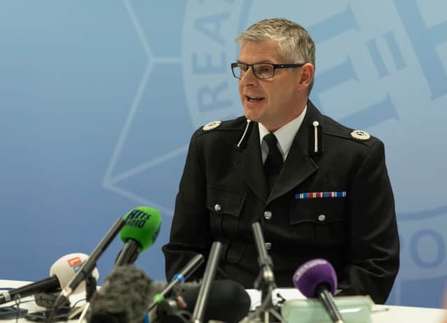Assistant Chief Constable Chris Sykes gives an update to the press after Alex Batty was found in France. 