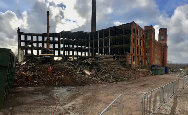 Hartford Mill in Oldham, which is now being demolished.