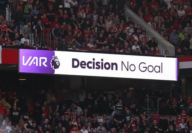 VAR in action at Old Trafford (Image: Getty Images)