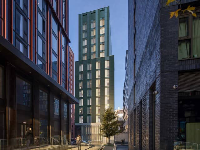 How the new student tower block on the Oxford Road corridor would look. Picture: Our Studio.