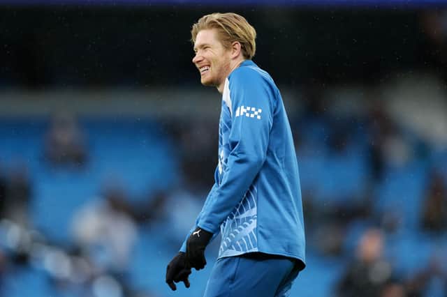 Kevin De Bruyne was back on the bench in Manchester City's last game.