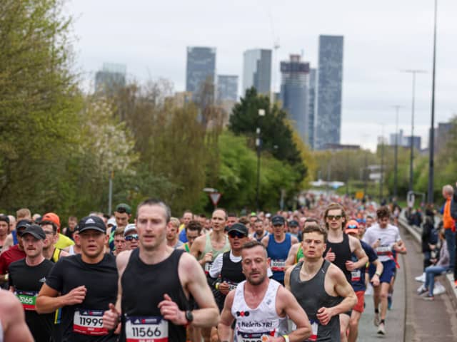 Runners during the Manchester Marathon