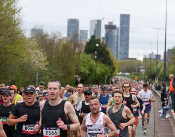 Runners during the Manchester Marathon