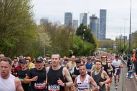 Runners during the Manchester Marathon