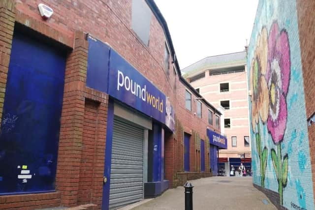 Old Poundworld store off Rochdale high street