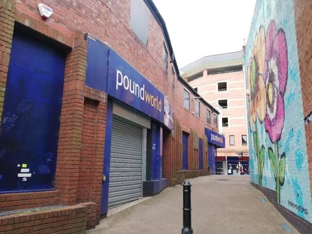 Old Poundworld store off Rochdale high street