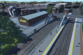 A CGI image showing an aerial view of the proposed Golborne train station (Photo: TfGM) 