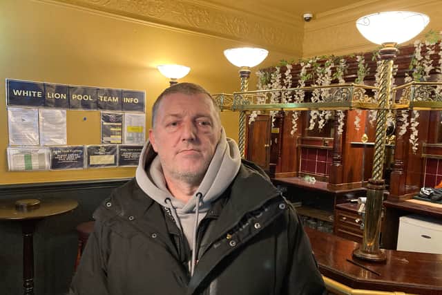 Billy Howarth at the RBH tenant meeting in the White Lion pub in Rochdale.
